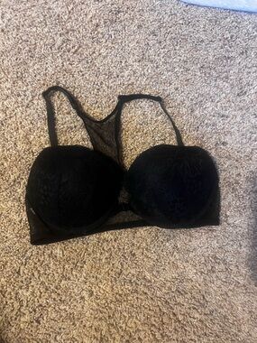 Victoria's Secret Black Lace Push-Up Racerback Bra